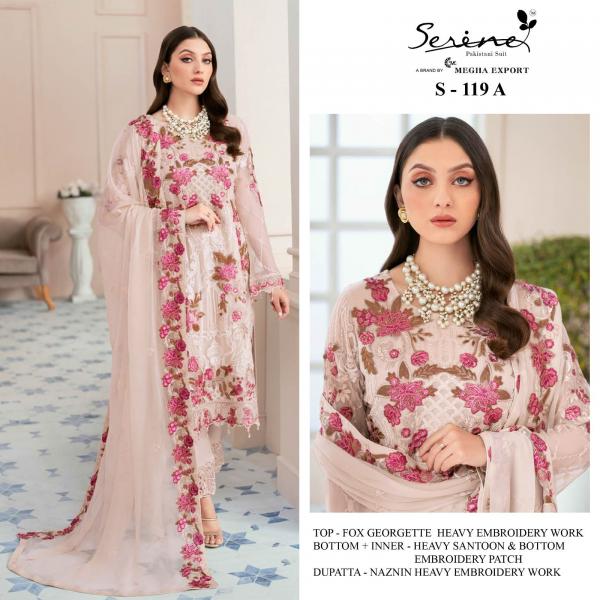 Serine S 119 Festive Georgette Designer Pakistani Suit Collection